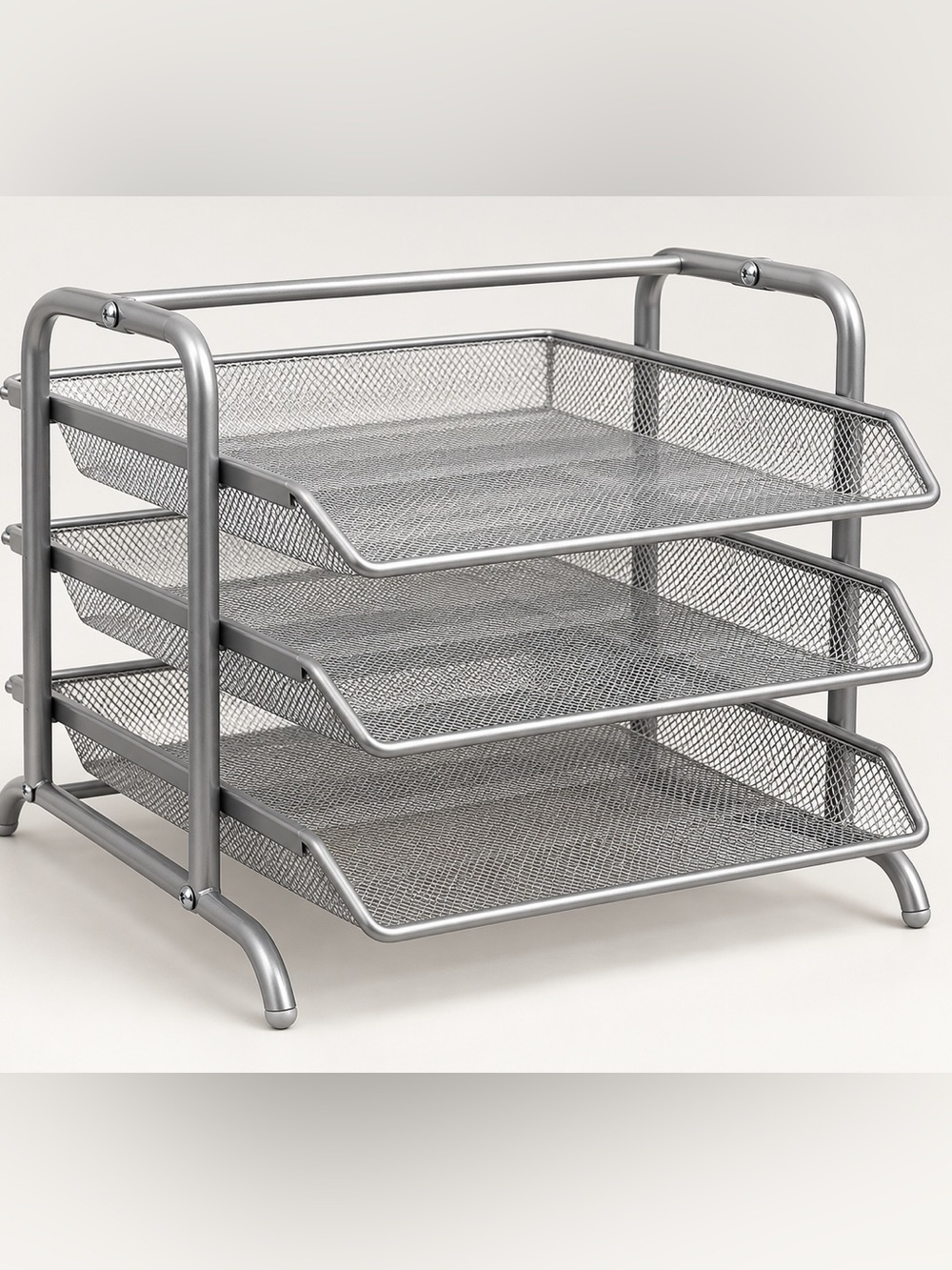 IKEA Silver Mesh 3-Tier Desk Organizer